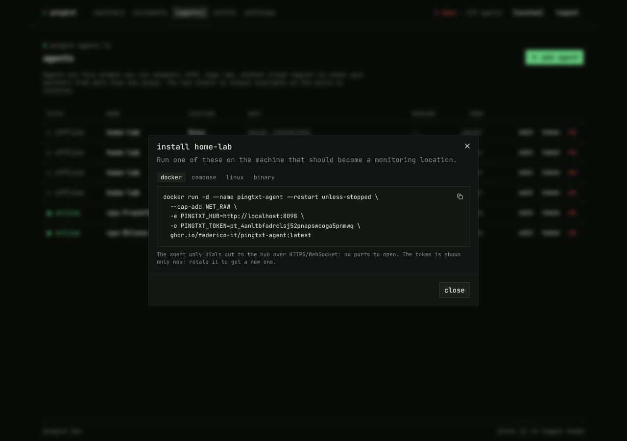 pingtxt agents add